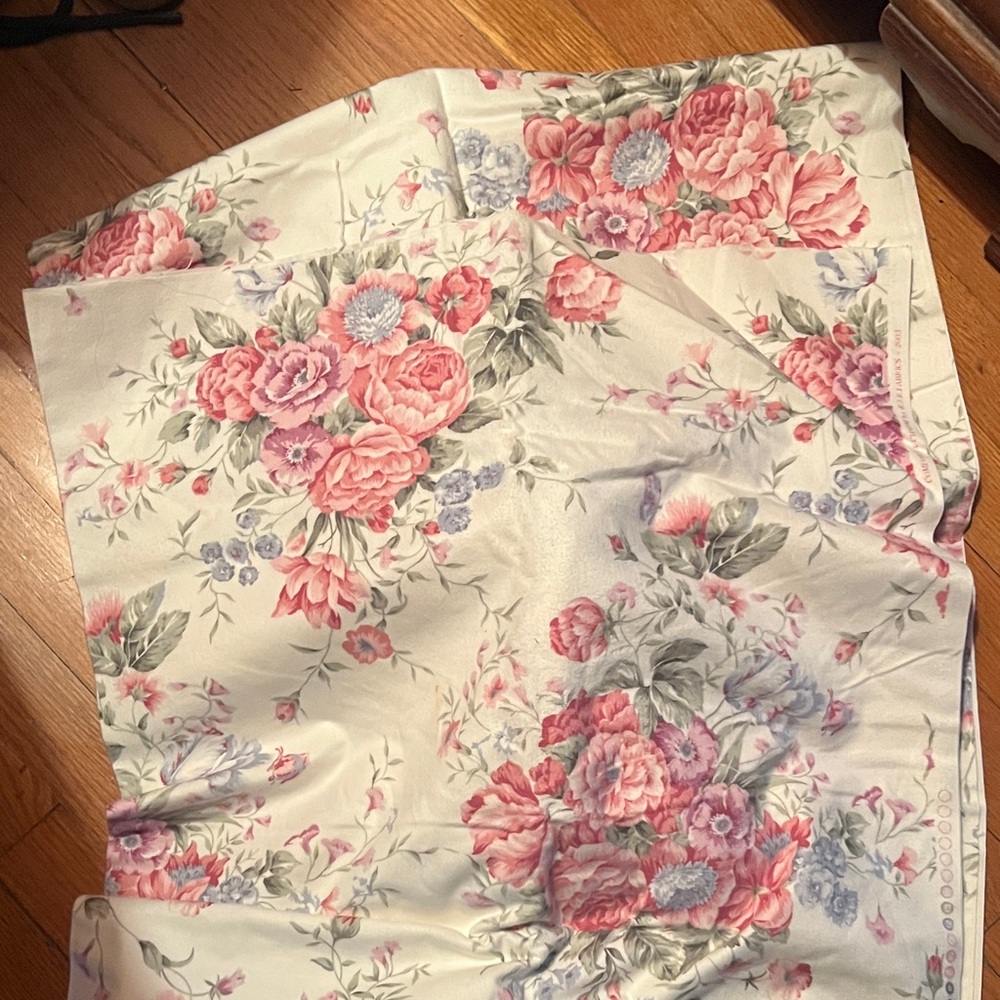 Elegant Floral  fabric with Pink and Purple Accents